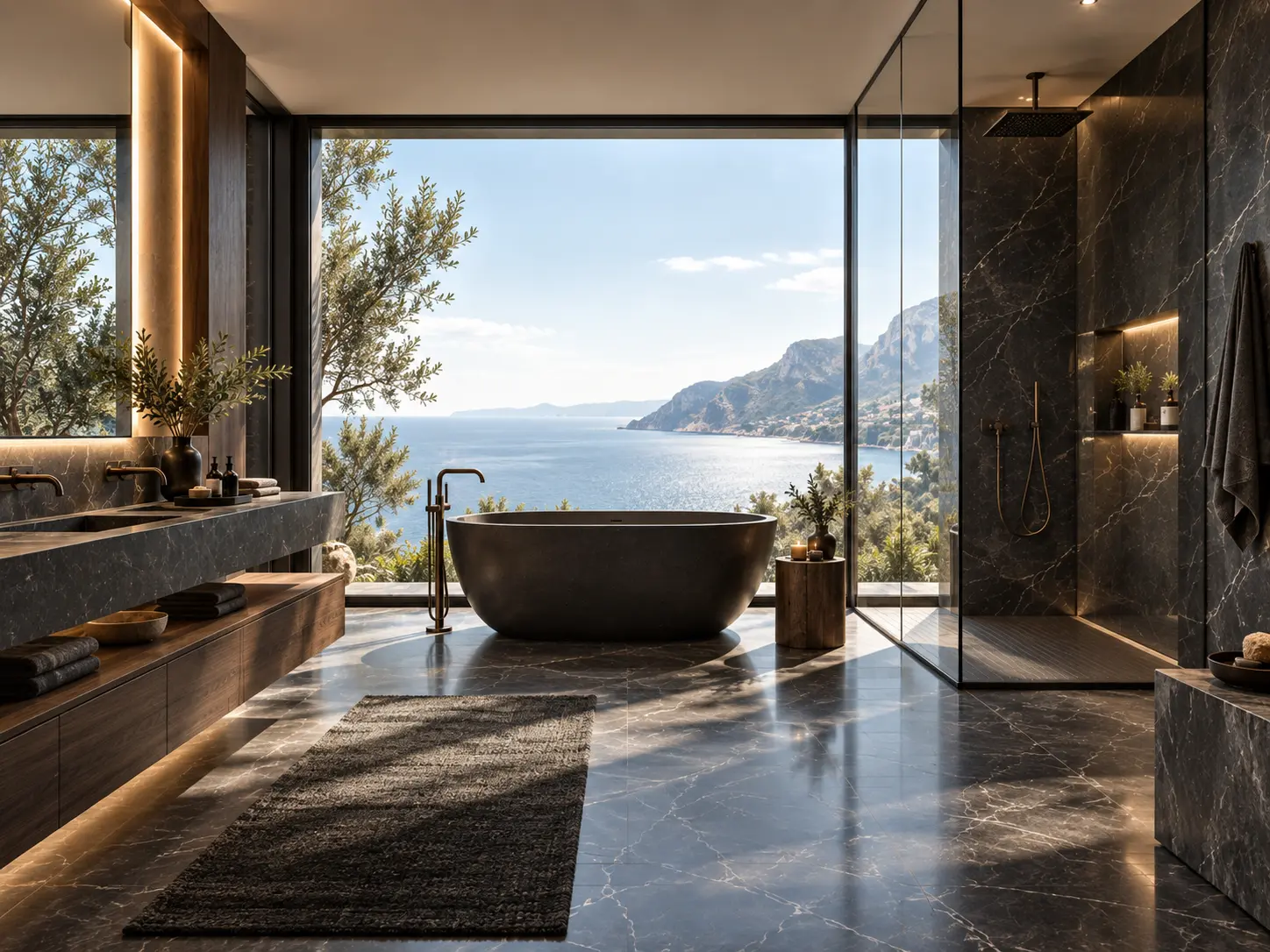 NOIR contemporary dark luxury bathroom, photo 2