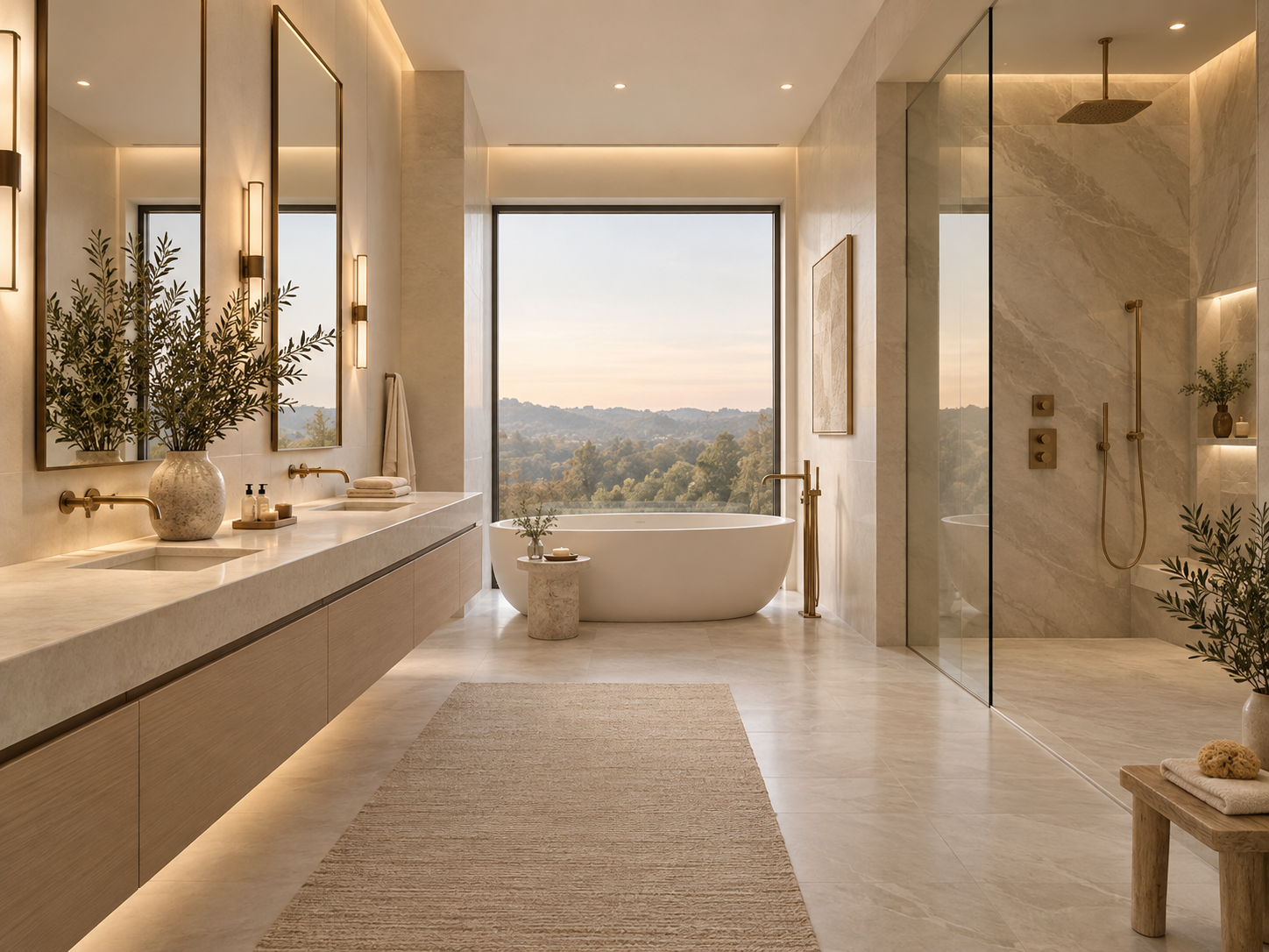 AUREA warm modern luxury bathroom, photo 2