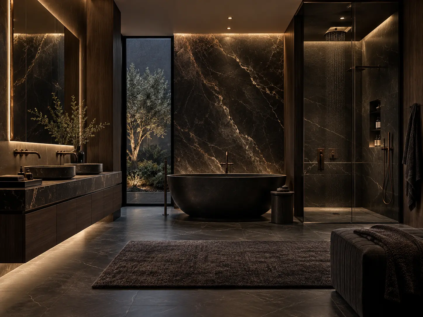 NOIR contemporary dark luxury bathroom, photo 5