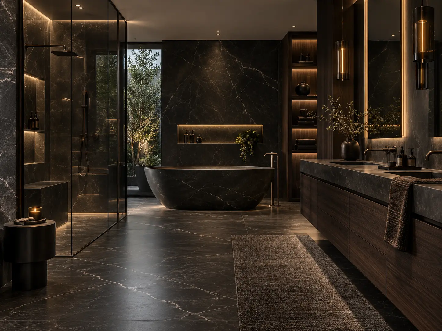 NOIR contemporary dark luxury bathroom, photo 4