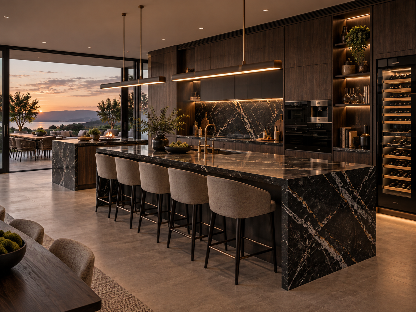 NOIR contemporary dark luxury kitchen, photo 4