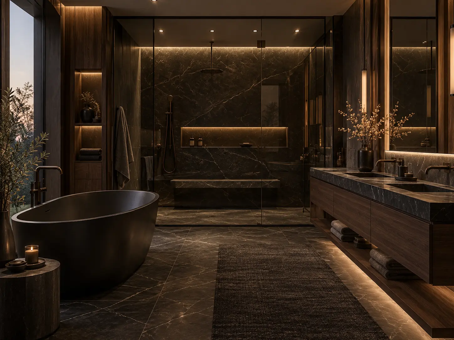 NOIR contemporary dark luxury bathroom, photo 7